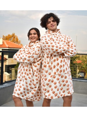 Pabtex Giyilebilir Battaniye – Kapüşonlu Oversize Peluş Rahatlık