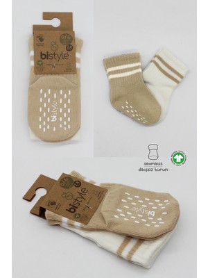 Blumi Kids Çemberli Kaymaz Organik Soket Çorap (2’li Paket)