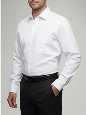 Torivalli Collection Klasik Kesim Regular Fit Tek Cepli Kolay Ütülenebilen Mevsimlik Uzun Kollu Düz Renk Erkek Gömlek