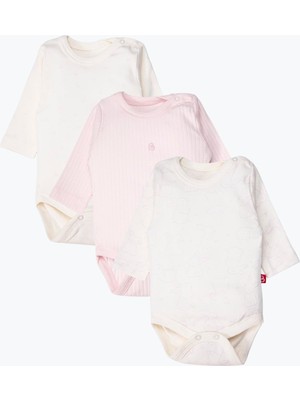 Bebetto Uzun Kollu Body 3lü (Cute Bunny) Pembe