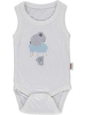 Bebetto Organik Süprem Double Atlet Body Ay (Organıc Stars And Koalas) Ekru