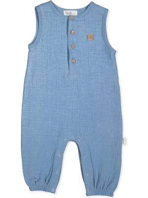Bebetto Müslin Patiksiz Tulum (Hello) Indigo