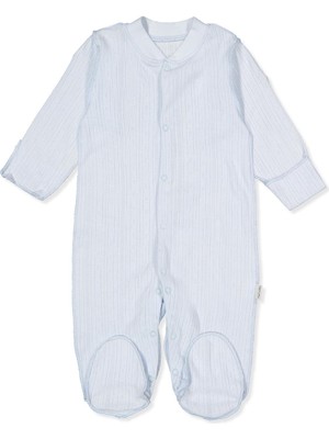 Bebetto Dış Dikiş Ajurlu Patikli Tulum (Basıc/25) Mavi