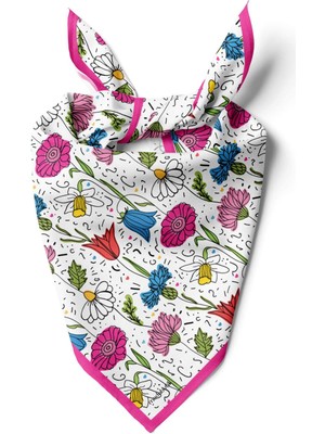 B89 Modabutik Çiçek Desenli Kadın Bandana