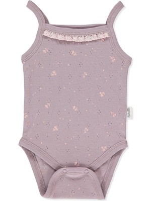 Bebetto Ajurlu Ip Askılı Body Ay Baskılı (Nature) Mor