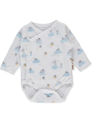 Bebetto Organik Süprem Double Kruvaze Body (Organıc Stars And Koalas) Ekru