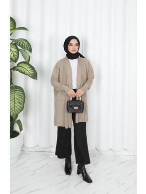 Nisum Moda Dalga Desenli Triko Hırka