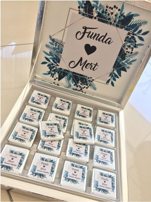 Özbience 32'li Karton Söz ve Nişan Çikolatası Seti, Boşluk ve Bohça Şıklığı