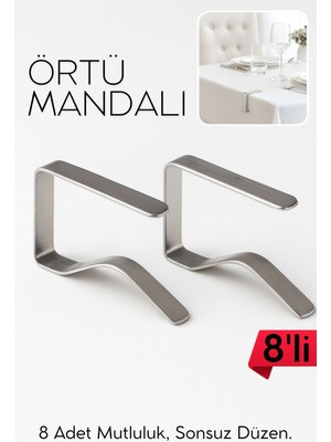 TransForMacion Masa Örtüsü Klipsi - Metal Masa Kelepçesi Masa Örtüsü Sabitleyici  8 ADET 718254