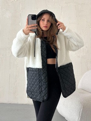 My Lunessa Zarax Siyah Cepli Peluş Mont