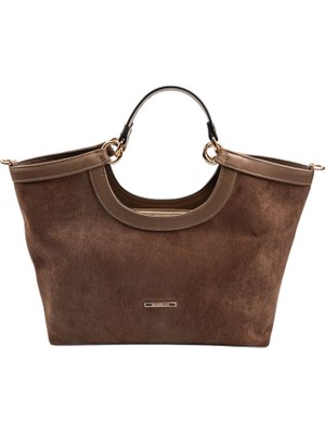 Silver Polo  Kadın Omuz Çantası 1189-48454 Sılver Polo Bayan Çantası M12 Kahve-Mat Vizon