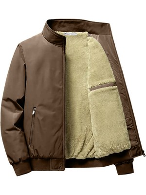 Ghassy Co. Ghassy Co Erkek Su Itici Içi Peluş Astarlı Ultra Isı Yalıtımlı Dik Yaka Mont