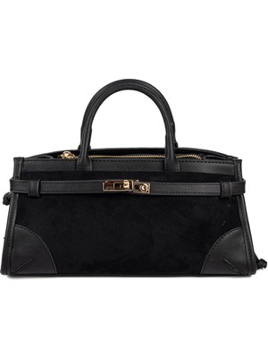 Silver Polo  Kadın Omuz Çantası 1260-48516 Sılver Polo Bayan Çantası M12 Siyah-Mat Siyah