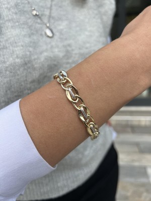 Tep's Jewellery Hallow Gümüş Burgu Zincirli Bileklik