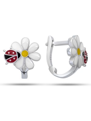 Aya Diamond Gümüş Uğurlu Papatya Çocuk Küpe