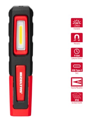 İzeltaş 200 LM Cob Led Çalışma Lambası 14000 005384