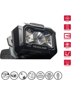 İzeltaş 400 LM Led Kafa Feneri Hareket Sensörlü 14000 005347