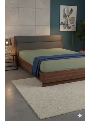 Favora %100 Pamuk Ranforce Premium Çift Kişilik Çarşaf - Yeşil