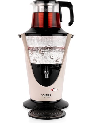 Schafer Tee Haus Yeni Nesil Elektrikli Cam Semaver-Krem