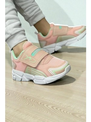 Vanone Çocuk Ortopedik Cırtlı Esnek Hafif Nefes Alabilen Unisex File Çocuk Sneaker Spor Ayakkabı