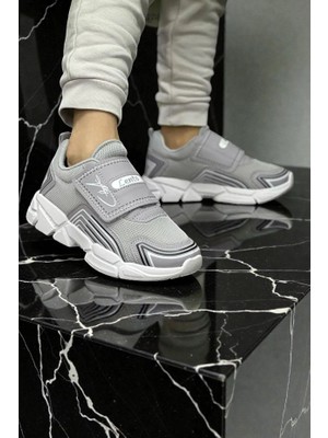 Vanone Çocuk Ortopedik Cırtlı Esnek Hafif Nefes Alabilen Unisex File Çocuk Sneaker Spor Ayakkabı