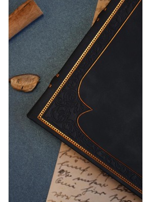 Victoria's Journals Vintage Old Book Defter 20x28 cm 192 Sayfa Siyah Renk Kalın Kağıt