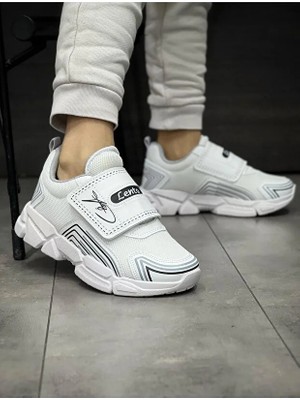 Vanone Çocuk Ortopedik Cırtlı Esnek Hafif Nefes Alabilen Unisex File Çocuk Sneaker Spor Ayakkabı