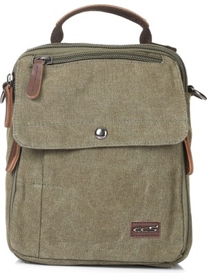 Kanvas Erkek Postacı Omuz Çantası Ççs Yeşil