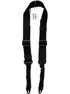 Saygara Çift Nokta Tüfek Askı Kayışı Iki Klipsli – Siyah