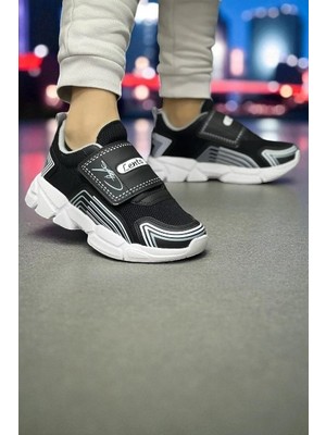 Vanone Çocuk Ortopedik Cırtlı Esnek Hafif Nefes Alabilen Unisex File Çocuk Sneaker Spor Ayakkabı