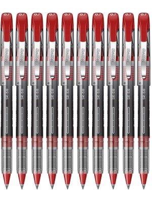 Artlantis Kırmızı Pilot Kalem Sr-68 Roller Pen 10 Adet Scrikss Pilot Kalem 0.7 mm Roller Uçlu Pilot Kalem Ince Uçlu Likit Mürekkep