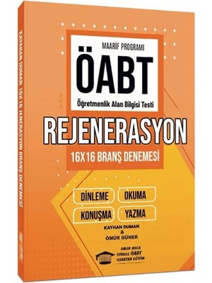 Öabt Meb-Ags Türkçe Öğretmenliği Rejenerasyon 16X16 Branş Denemesi