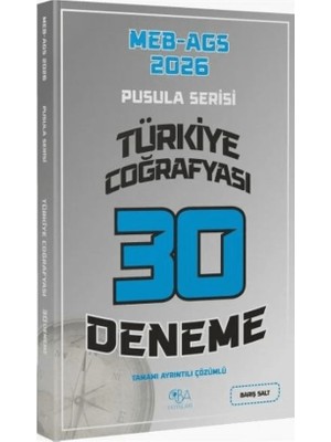 CBA Akademi 2026 Meb-Ags Türkiye Coğrafyası 30 Deneme Çözümlü Pusula Serisi
