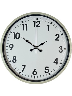 Mytechcat Zentime 36 cm Krem Dekoratif Duvar Saati