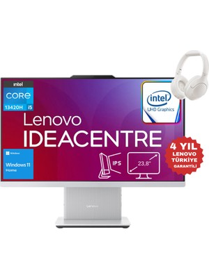 Lenovo Ideacentre Aıo Intel Core I5 13420H 16GB 2TB SSD 23.8" Fhd Windows 11 Home All-In-One Bilgisayar F0HN0053TR - H3 Lite Kulaklık WZ10