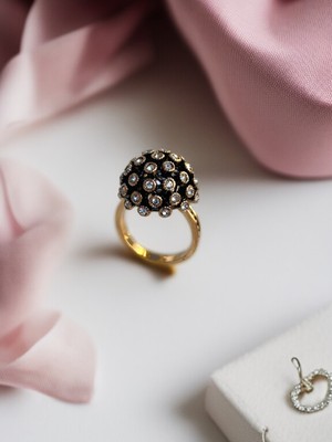 Fayra Accessories Zirkon Taşlı Yuvarlak Otantik Yüzük