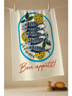 Marte Home Renkli Baskılı 40X60 Mutfak Havlusu, Kurulama Bezi