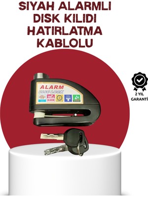 Novytech Güvenlik Sensörlü Alarmlı Disk Kilidi Motosiklet ve Bisiklet Için