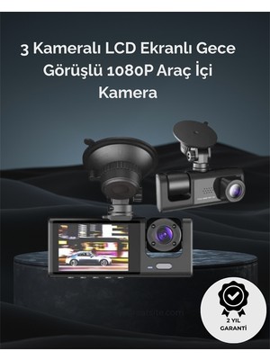 Novytech 1. 3 Kameralı Full Hd Araç Kamerası – Ön, Iç ve Arka Görüş ile Kapsama