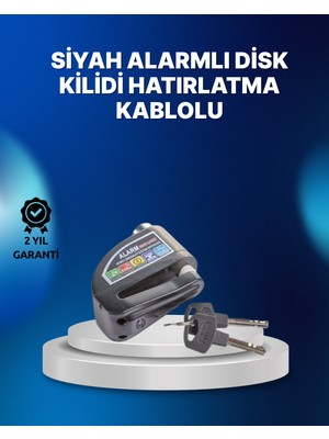 Novytech Suya Dayanıklı 110DB Alarmlı Çelik Disk Kilidi