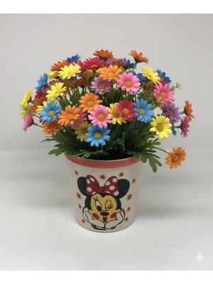 Lebron Seramik Dekoratif Saksı Disney Figürlü