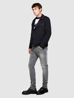 Sisley Pamuk Karışımlı Yıkama Efektli Skinny Fit Denim Pantolon Erkek Siyah Pantolon - 324P4Y7V576L9