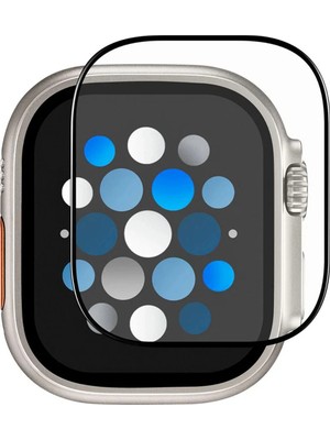 Forzacase Apple Watch Ultra 3 49MM ile Uyumlu Tam Kaplayan Temperli Cam Ekran Koruyucu - FC887