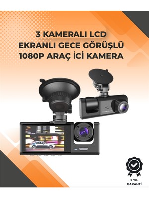 Novytech 3 Kameralı Dashcam Sistem – Geri Görüş Yardımı, Park Koruması ve G-Sensör