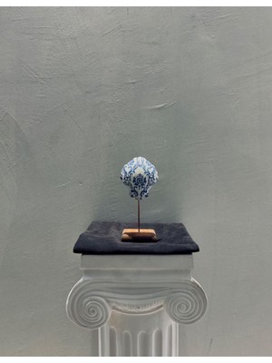 Lamazif Dekoratif Mavi-Beyaz Deniz Kabuğu Biblo – 18X9 cm Polyester Obje, Sanatsal