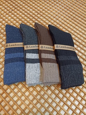 Rocks For Lambswool Desenli 4'lü Erkek Çorap