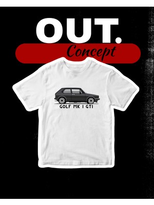 Out.Concept Unisex Golf Mk1 Basklı T-Shirt