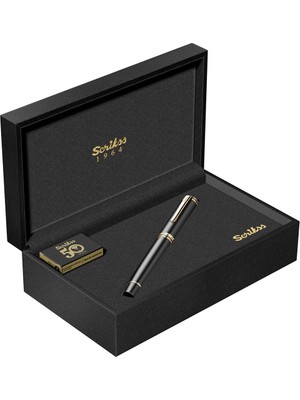 Scrikss & WizDesign Fortune Dolma Kalem Mat Siyah Altın M Uç LÜKS KUTULU / ÖMÜR BOYU GARANTİLİ / KİŞİSELLEŞTİRİLEBİLİR