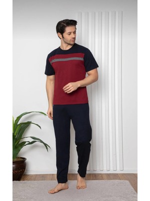 Meynur Moda Pamuklu Penye Kısa Kollu Erkek Pijama Takımı