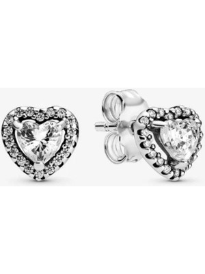 Hector Co Jewellery Yükseltilmiş Kalpli Çivi Küpe